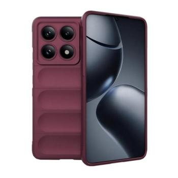 Xiaomi Redmi Note 14 Pro 5G (Global) / Poco X7, Szilikon tok, közepesen ütésálló, 3D minta, bordó kép