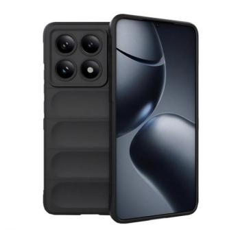 Xiaomi Redmi Note 14 Pro 5G (Global) / Poco X7, Szilikon tok, közepesen ütésálló, 3D minta, fekete kép