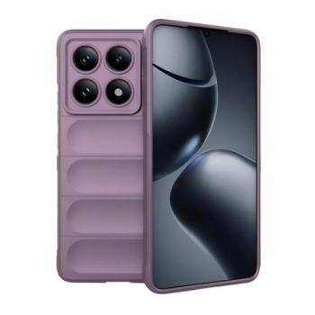 Xiaomi Redmi Note 14 Pro 5G (Global) / Poco X7, Szilikon tok, közepesen ütésálló, 3D minta, lila kép