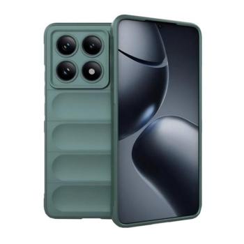 Xiaomi Redmi Note 14 Pro 5G (Global) / Poco X7, Szilikon tok, közepesen ütésálló, 3D minta, sötétzöld kép