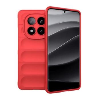 Xiaomi Redmi Note 14 Pro Plus 5G (Global), Szilikon tok, közepesen ütésálló, 3D minta, piros kép
