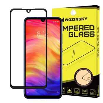 Xiaomi Redmi Note 7 edzett üveg FEKETE TELJES KÉPERNYŐS FULL SCREEN HAJLÍTOTT tempered glass kijelzőfólia kijelzővédő védőfólia karcálló kijelzős kép