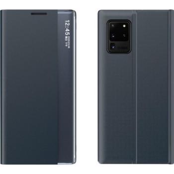 Xiaomi Redmi Note 9T 5G, Oldalra nyíló tok, stand, hívás mutatóval, vékony csíkban, Wooze Look Inside, sötétkék kép