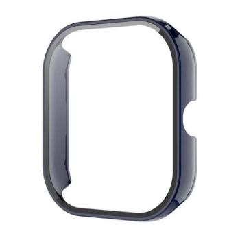 Xiaomi Redmi Watch 4, Műanyag védőkeret, kijelzővédő üveggel, közepesen ütésálló, szíj nélkül, sötétkék kép