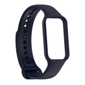 Xiaomi Smart Band 8 Active / Redmi Smart Band 2, szilikon pótszíj, állítható, sötétkék kép