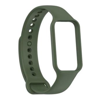 Xiaomi Smart Band 8 Active / Redmi Smart Band 2, szilikon pótszíj, állítható, sötétzöld kép