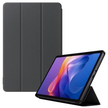 XIAOMI tok álló, bőr hatású (aktív FLIP, oldalra nyíló, TRIFOLD, asztali tartó) SÖTÉTSZÜRKE Xiaomi Redmi Pad 2 kép