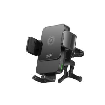 XO CX041 autós tartó vezeték nélküli töltéssel szellőzőrácsra 15W - fekete kép