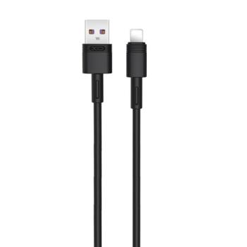 XO NB-Q166 USB-A - Lightning kábel 5A 1m - fekete kép
