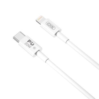XO NB-Q189A Type-C - Lightning kábel 20W PD 1m - fehér kép