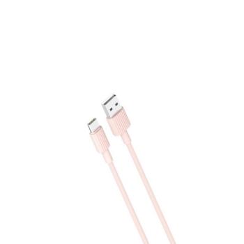 XO NB156 USB-A - Type-C kábel 2.4A 1m - rózsaszín kép