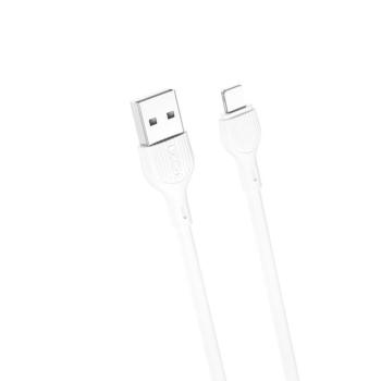 XO NB200 USB-A - Lightning kábel 2.1A 1m - fehér kép