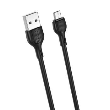 XO NB200 USB-A - microUSB kábel 1m 2.1A - fekete kép