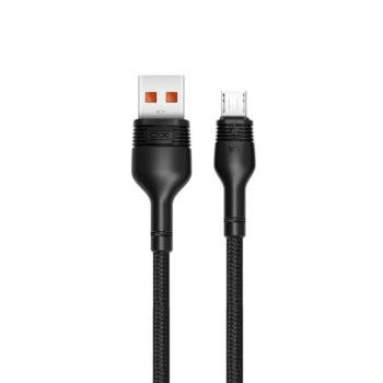 XO NB55 USB-A - microUSB kábel 1m 5A - fekete kép