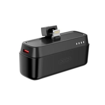 XO PR244 mini powerbank 20W 5000mAh Lightning csatlakozóval - fekete kép