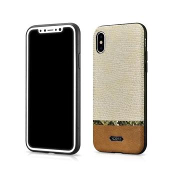 XOOMZ iPhone X / XS (5,8&quot;) barna műbőr hátlap tok kép
