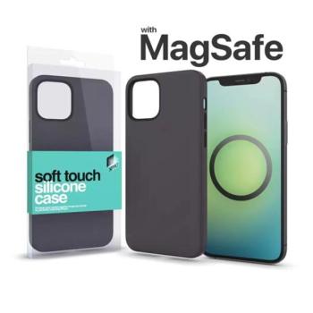 Xprotector MagSafe rögzítésű Soft Touch Szilikon tok Apple iPhone 15 Pro Max, éjfekete kép
