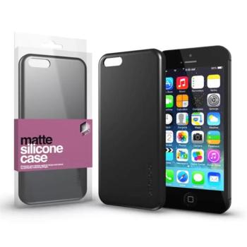 Xprotector Matte, ultra vékony matt szilikon hátlap tok, Apple iPhone 5/5S/SE, fekete kép