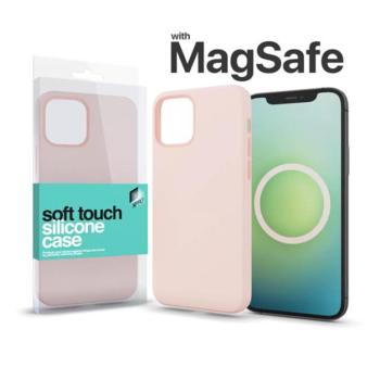 Xprotector Soft Touch Slim MagSafe-rögzítésű szilikon tok Apple iPhone 14 Pro, krétarózsaszín kép