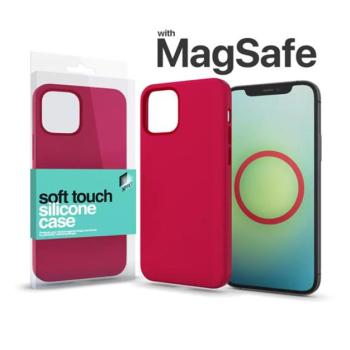 Xprotector Soft Touch Slim MagSafe-rögzítésű szilikon tok Apple iPhone 14 Pro Max, piros kép