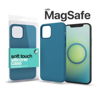 Xprotector Soft Touch Slim MagSafe-rögzítésű szilikon tok Apple iPhone 14 Pro Max, viharkék kép