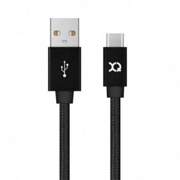 Xqisit kábel Cotton USB C 3.0 fekete 1.8m kép