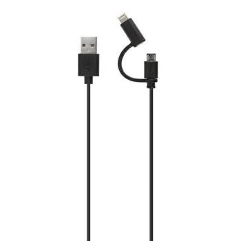 Xqisit USB-A - Lightning/micro USB kábel 1.8m - fekete kép