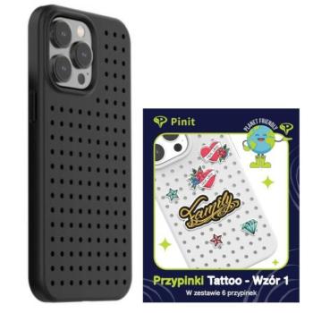 Zestaw Etui Pinit Dynamic + Tattoo Pin iPhone 14 Pro Max 6.7&quot; fekete minta 1 tok kép