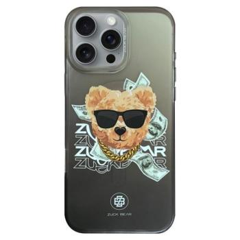 Zuck Bear Harold iPhone 16 Pro Max MagSafe kompatibilis kemény hátlap tok, fekete kép